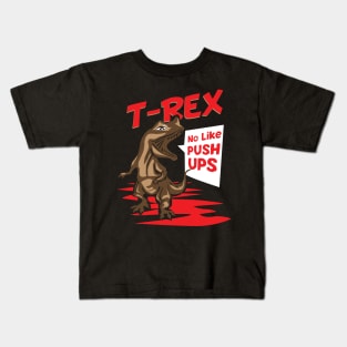 Funny Gym T Shirts I T-Rex muscles gift Kids T-Shirt